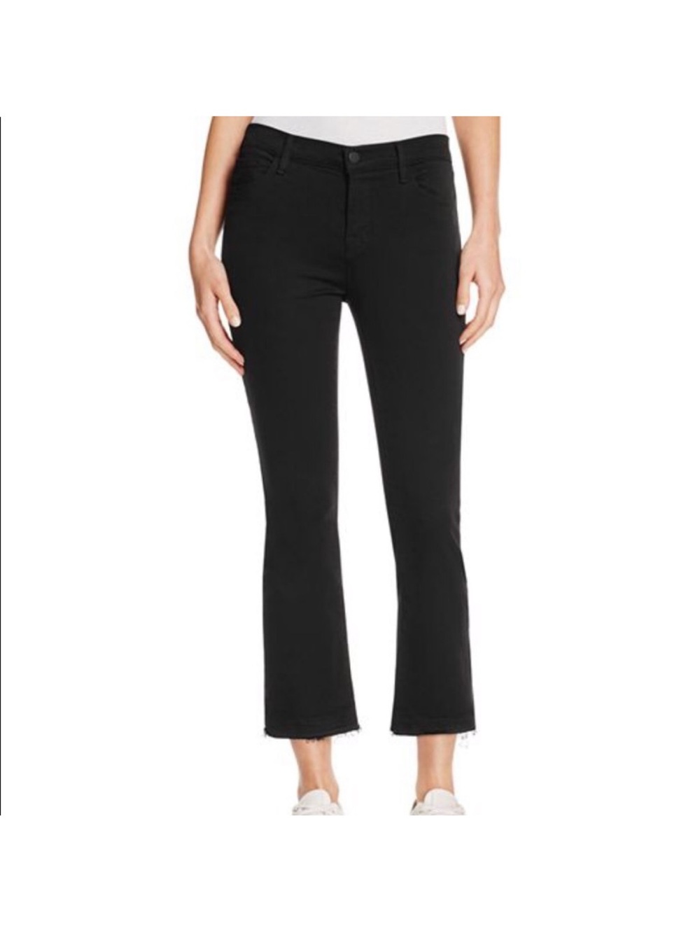 J Brand Selena Cropped Flare Jeans Black